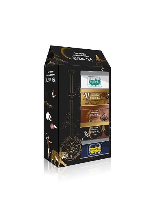Kusmi Tea Set regalo di Natale biologico 2025 - 5 miniature con setaccio 101 g unisex