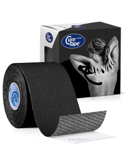 CureTape Nastro kinesiologico classico nero 5 cm x 5 m unisex