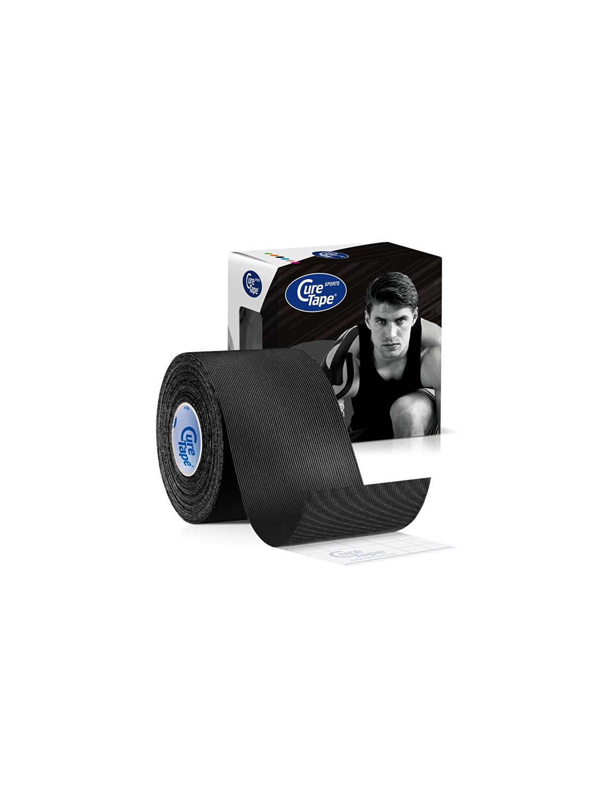 CureTape Nastro kinesiologico sportivo nero 5 cm x 5 m unisex