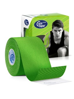 CureTape Nastro kinesiologico sportivo verde lime 5 cm x 5 m unisex