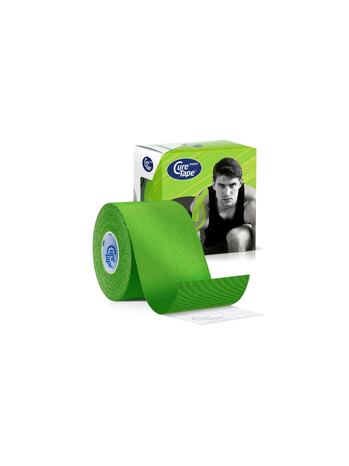 CureTape Nastro kinesiologico sportivo verde lime 5 cm x 5 m unisex