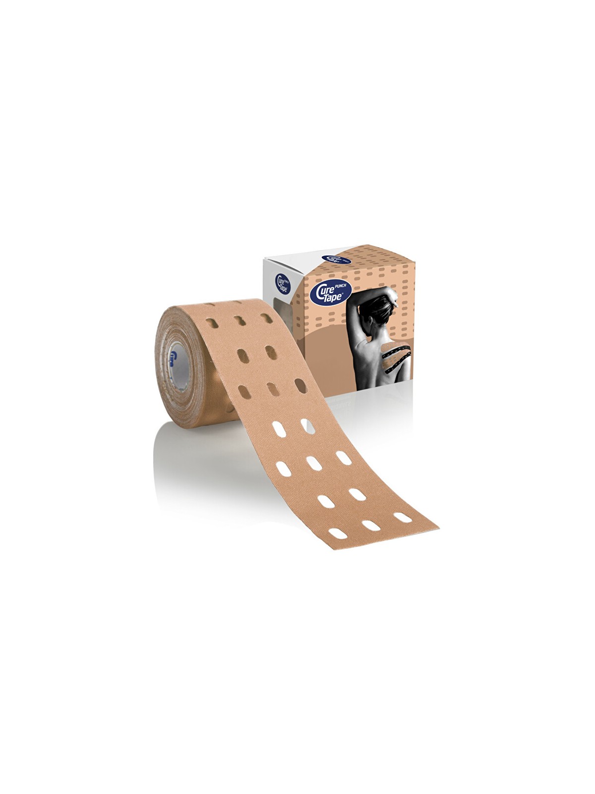 CureTape Nastro kinesiologico Punch Beige 5 cm x 5 m donna
