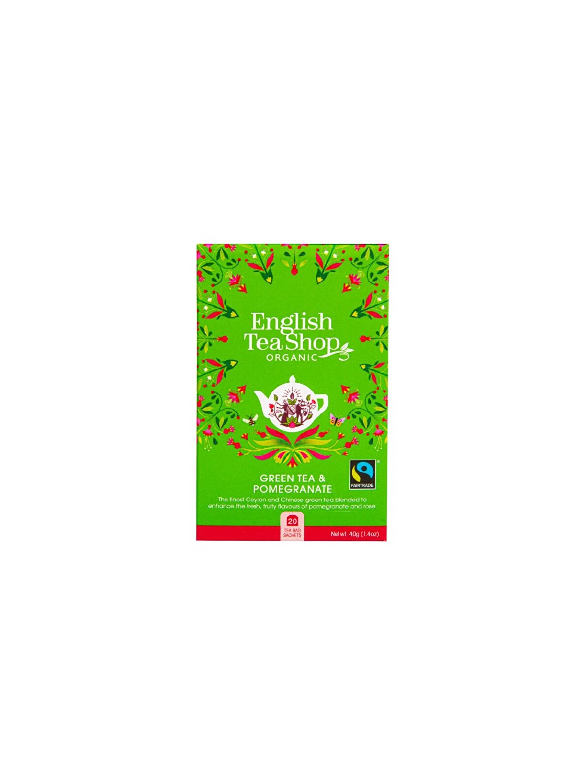 English Tea Shop Tè verde al melograno BIO 20 bustine unisex