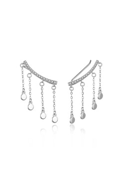MOISS Eleganti orecchini lunghi con catene E0003081 donna