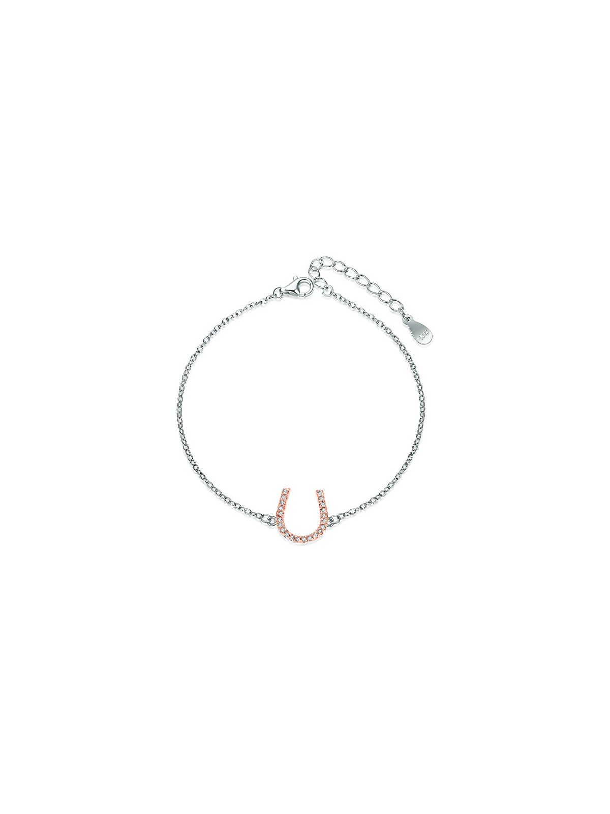 MOISS Elegante bracciale bicolore in argento con motivo ferro di cavallo B0000561 donna