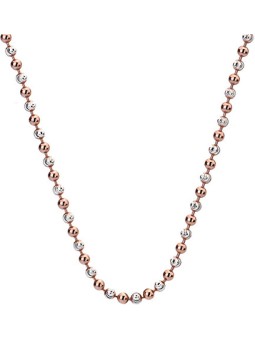 Hot Diamonds Catena in argento Emozioni con perline in argento e oro rosa 45 CH019 donna