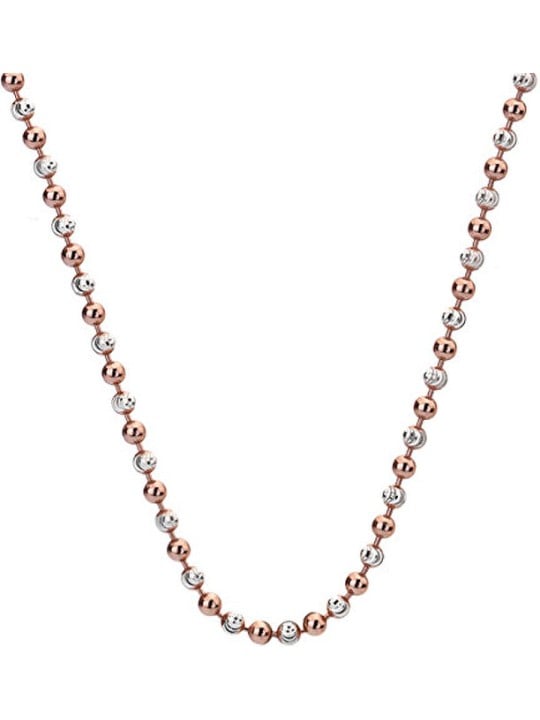 Hot Diamonds Catena in argento Emozioni con perline in argento e oro rosa 45 CH019 donna