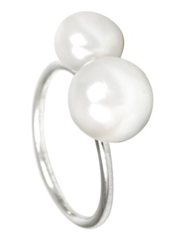 JwL Luxury Pearls Anello in argento con doppia perlina JL0058 donna