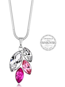 Levien Collana con cristalli rosa Navette donna