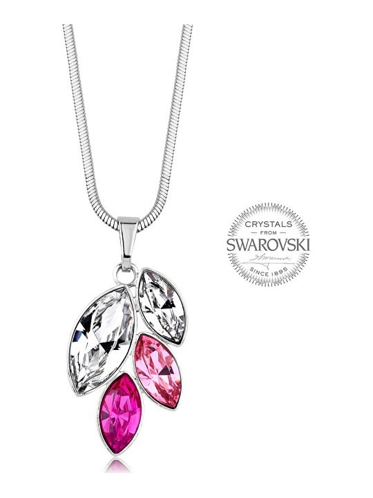 Levien Collana con cristalli rosa Navette donna