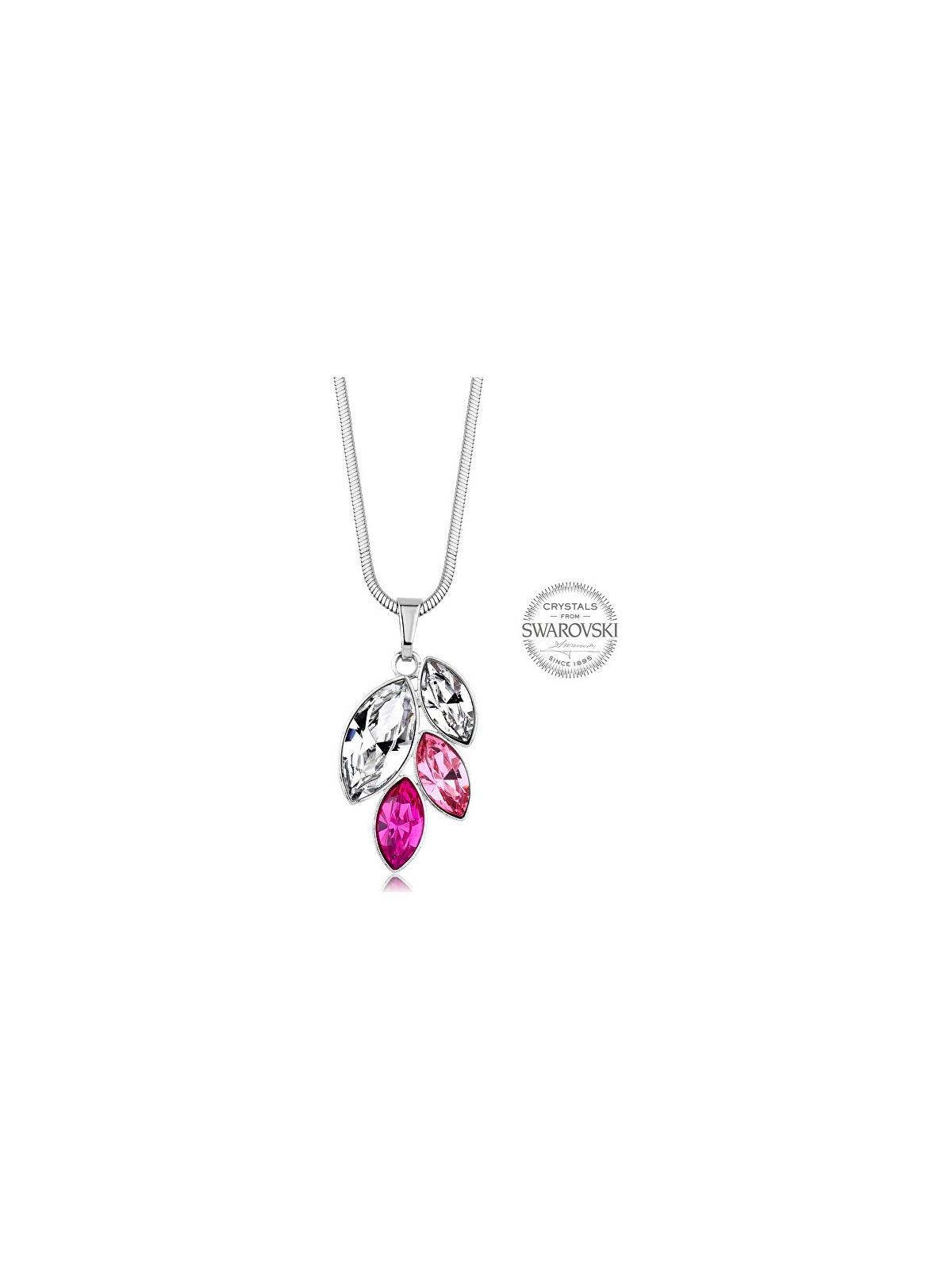 Levien Collana con cristalli rosa Navette donna