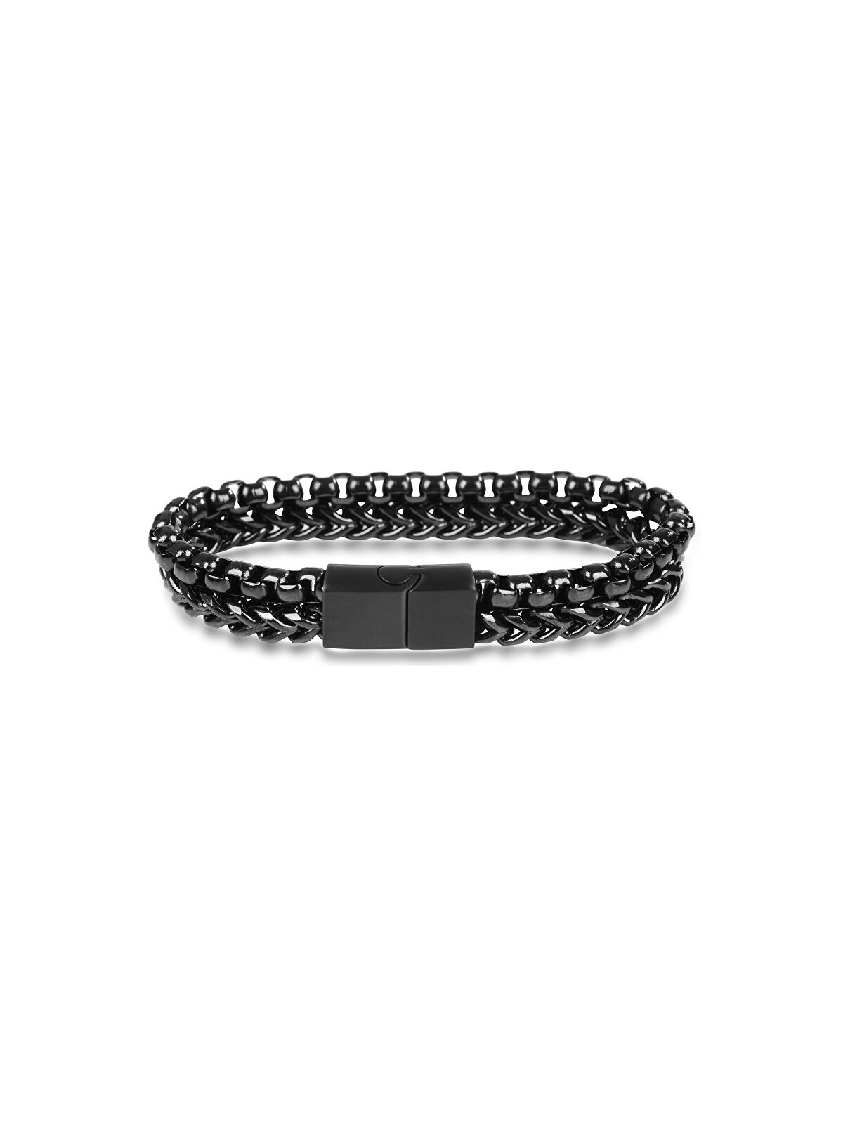 Troli Bracciale da uomo in acciaio nero uomo