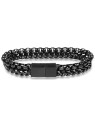 Troli Bracciale da uomo in acciaio nero uomo