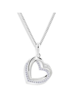 Modesi Collana a forma di cuore con zirconi M43059 donna