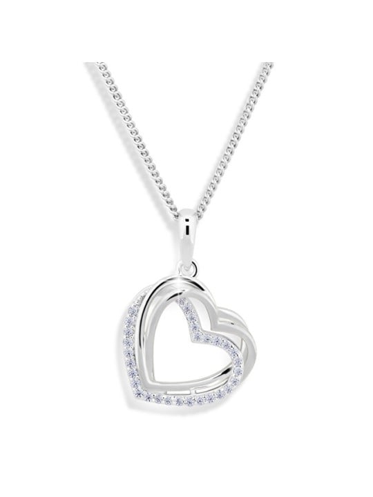 Modesi Collana a forma di cuore con zirconi M43059 donna