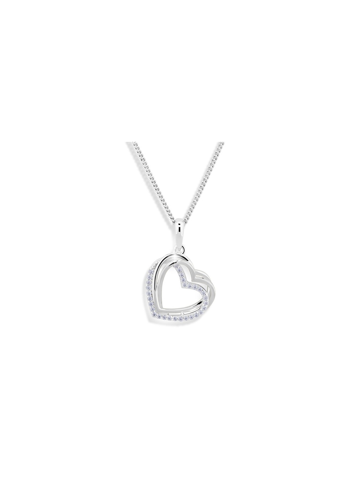 Modesi Collana a forma di cuore con zirconi M43059 donna