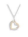 Modesi Collana a cuore tricolore con zirconi M43060 donna