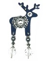 Deers Giacca piccola in pelle di cervo blu scuro Judita donna
