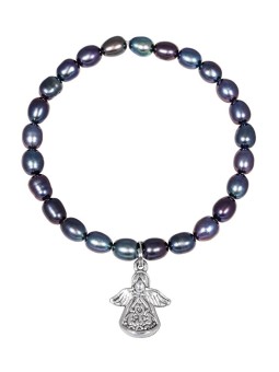 JwL Luxury Pearls Bracciale di perle con angelo in metallo JL0524 donna
