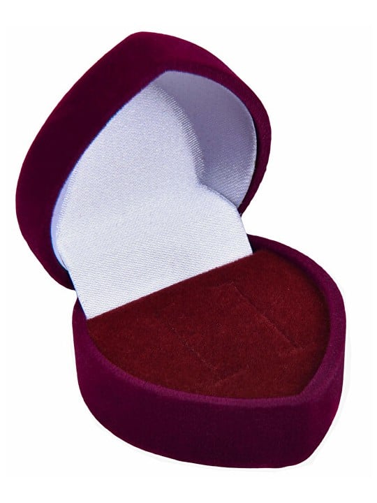 JK Box Scatola regalo bordeaux per orecchini Cuore F-75 / NA / A10 donna