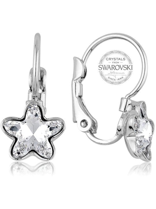 Levien Orecchini femminili con cristallo trasparente STARBLOOM donna