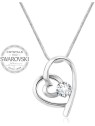 Levien Collana romantica a forma di cuore con cristallo trasparente donna