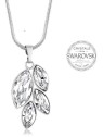 Levien Collana con quattro cristalli Navette trasparenti donna