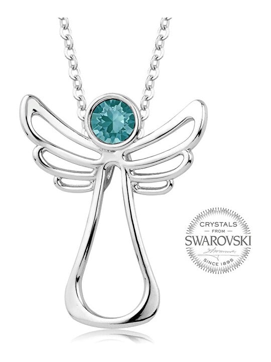 Levien Collana con angelo custode e cristallo turchese donna