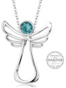 Levien Collana con angelo custode e cristallo turchese donna