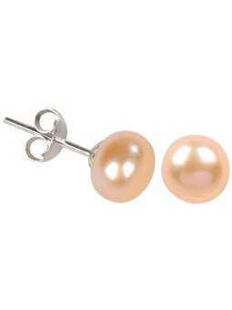 JwL Luxury Pearls Orecchini realizzati con vere perle di salmone donna
