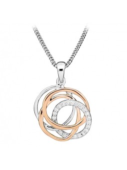 Silver Cat Elegante collana bicolore con zirconi SC406 donna