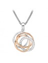 Silver Cat Elegante collana bicolore con zirconi SC406 donna