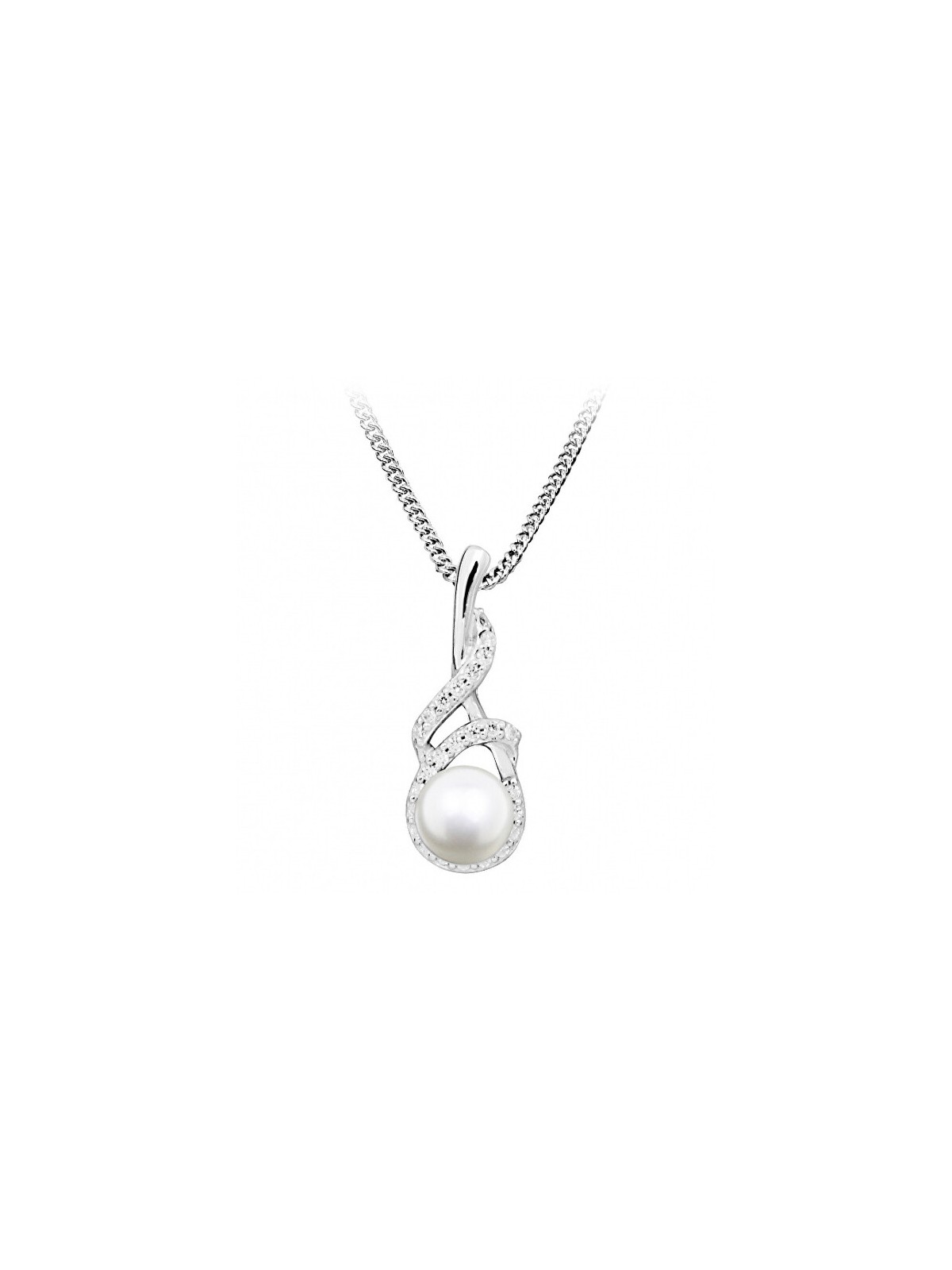 Silver Cat Delicata collana con perle e zirconi SC413 donna