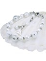Lampglas Elegante bracciale in pizzo bianco con perle Lampglas e argento puro BP1 donna
