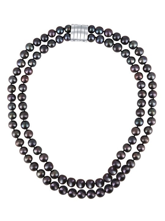JwL Luxury Pearls Collana a doppia fila di perle scure vere JL0657 donna