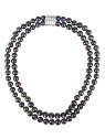 JwL Luxury Pearls Collana a doppia fila di perle scure vere JL0657 donna