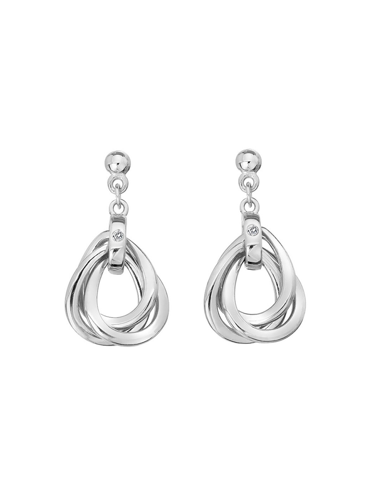 Hot Diamonds Splendidi orecchini in argento con diamanti Trio DE644 donna