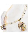 Lampglas Bellissima collana da donna Romantic Roots con perla Lampglas e oro 24 carati NP13 donna