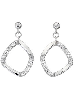 Hot Diamonds Orecchini scintillanti in argento con diamanti Behold DE646 donna