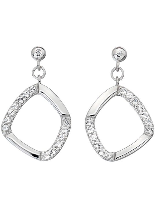 Hot Diamonds Orecchini scintillanti in argento con diamanti Behold DE646 donna