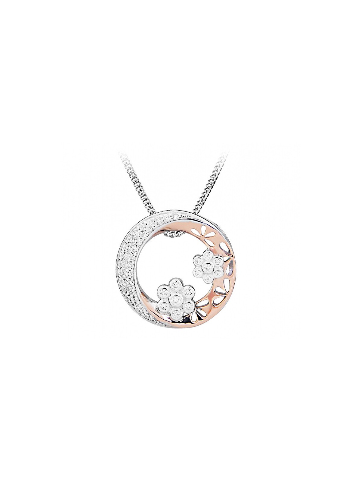 Silver Cat Romantica collana bicolore con zirconi SC431 donna