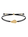 Troli Bracciale a cordoncino con ala d'angelo nero/oro donna