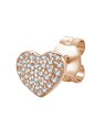 Rosato Orecchini singoli in bronzo a forma di cuore con zirconi Story RZO047 donna