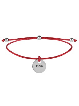 Troli Braccialetto a corda Mommy Rosso / Acciaio donna
