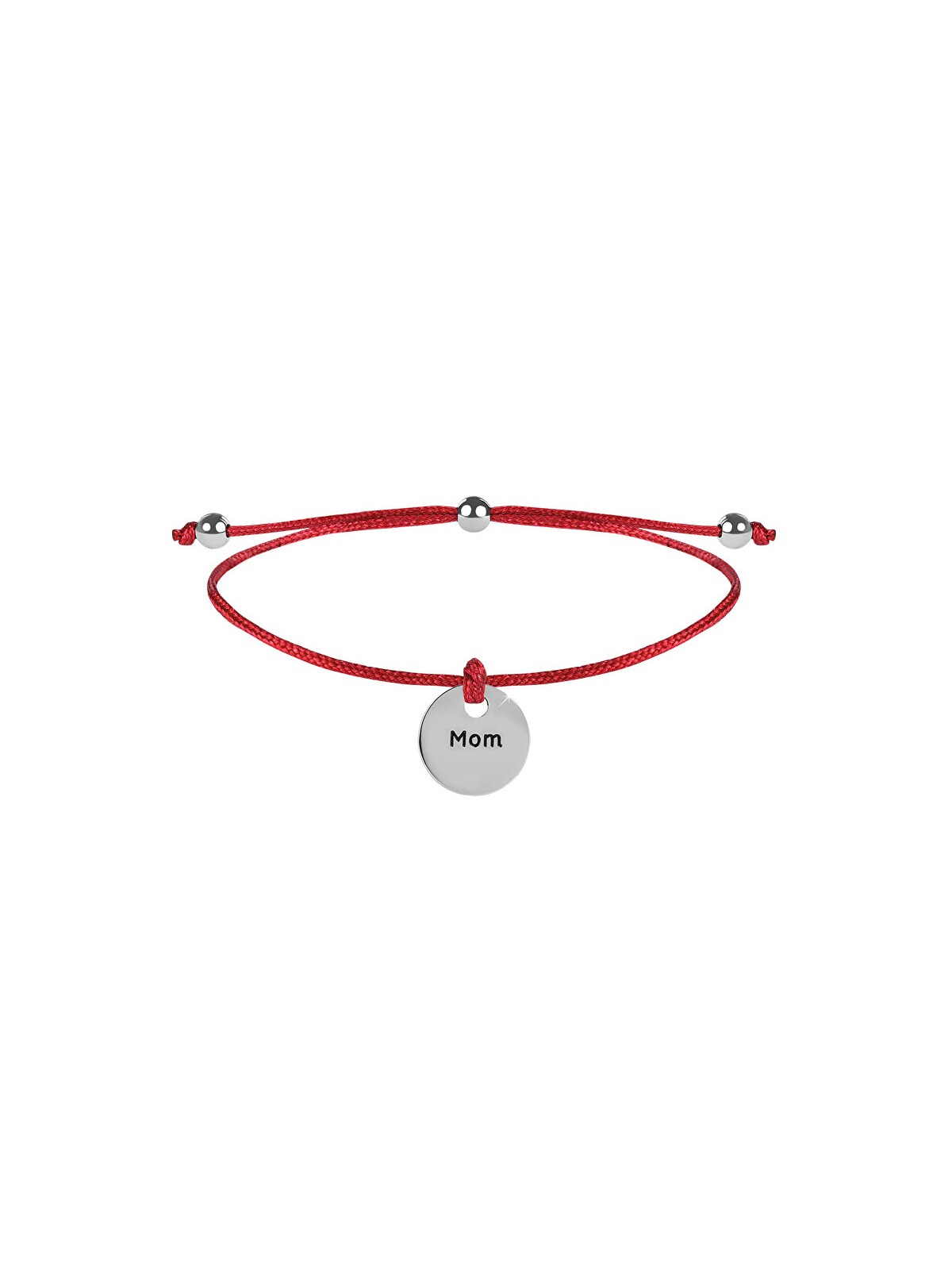 Troli Braccialetto a corda Mommy Rosso / Acciaio donna