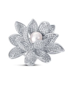 JwL Luxury Pearls Bellissima spilla con perla 2 in 1 a forma di fiore di loto JL0697 donna