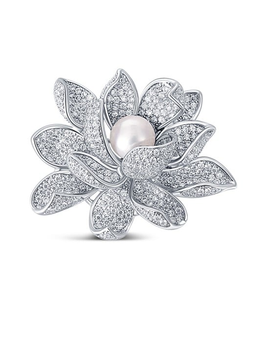 JwL Luxury Pearls Bellissima spilla con perla 2 in 1 a forma di fiore di loto JL0697 donna