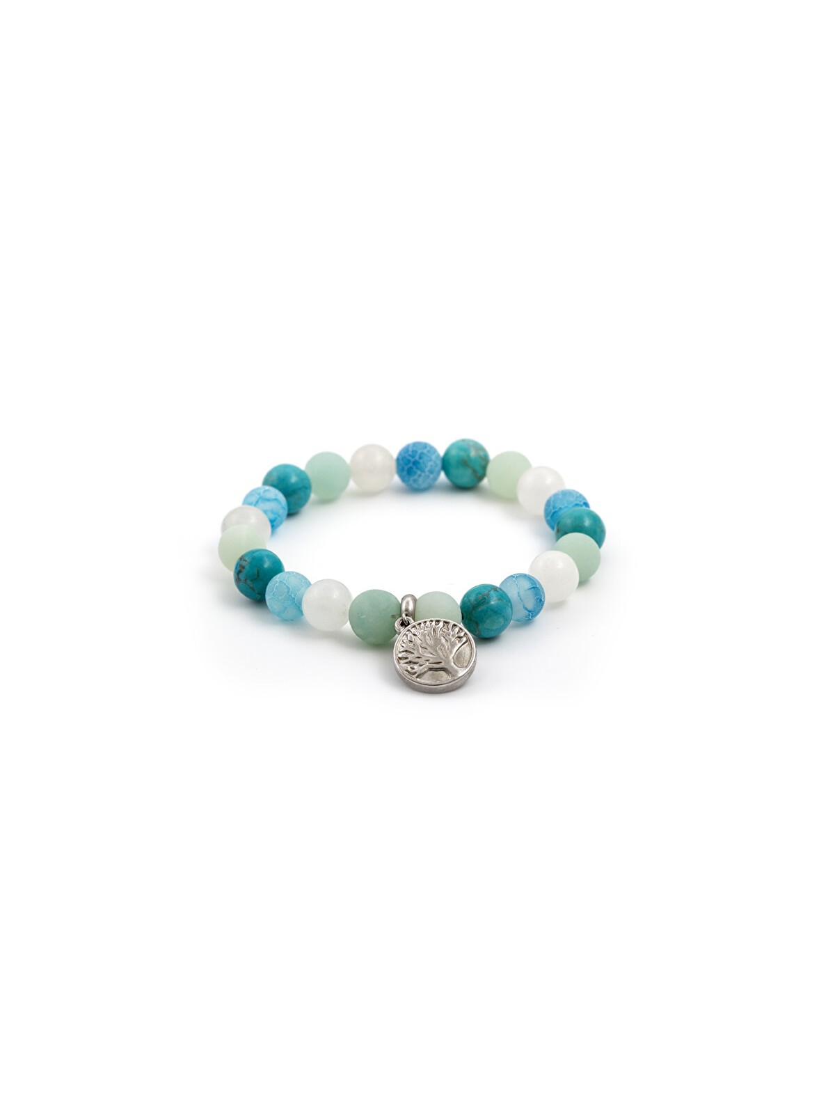 Agato Bracciale di perline in giadeite, howlite, agata e amazzonite MINK46 / 17 donna