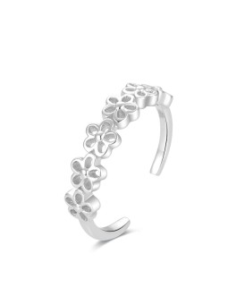 Beneto Anello per gamba in argento con fiori AGGF483 donna
