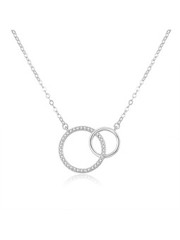 Beneto Bella collana d'argento con anelli AGS1157 / 47 donna